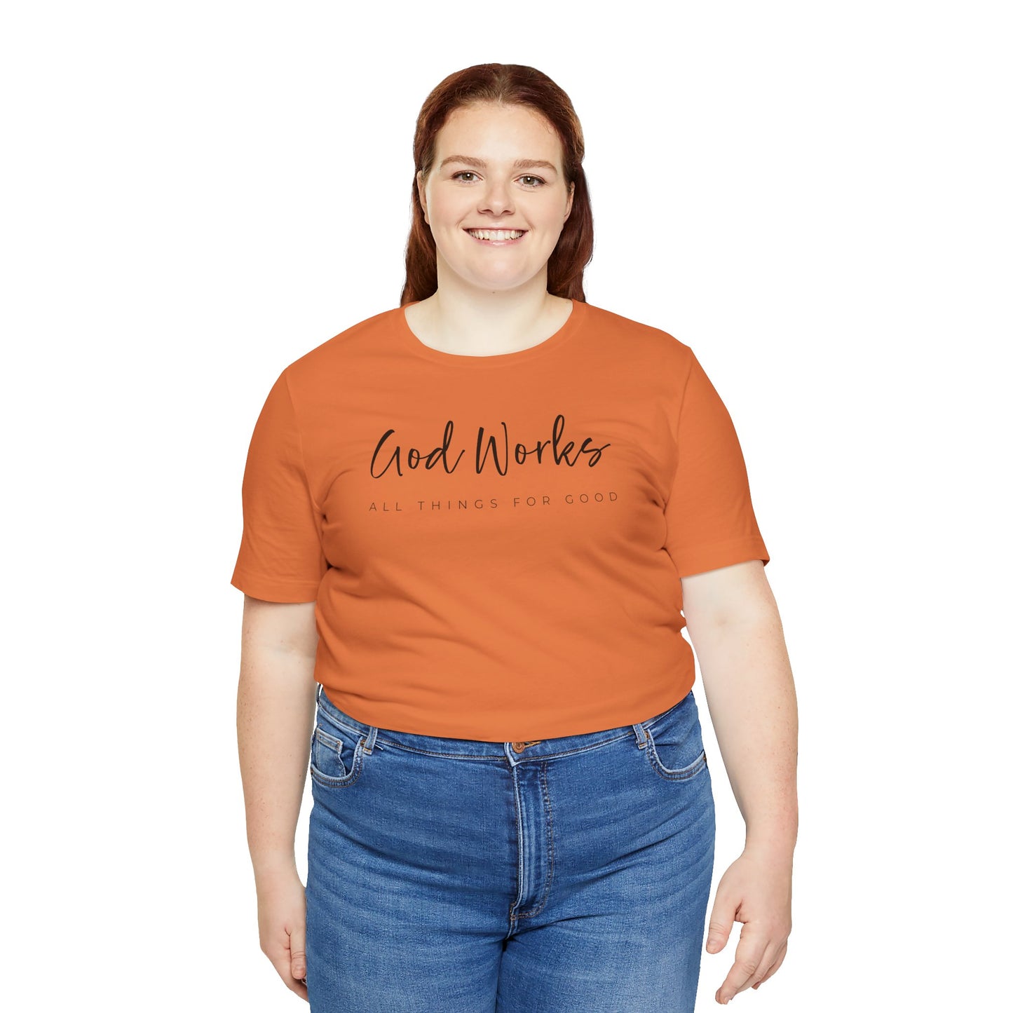 Bella + Canvas Inspirational Graphic Tee - God Works, Faith-Based Shirt, Casual Wear, Gift for Believers, Christian Apparel, Everyday Comfort