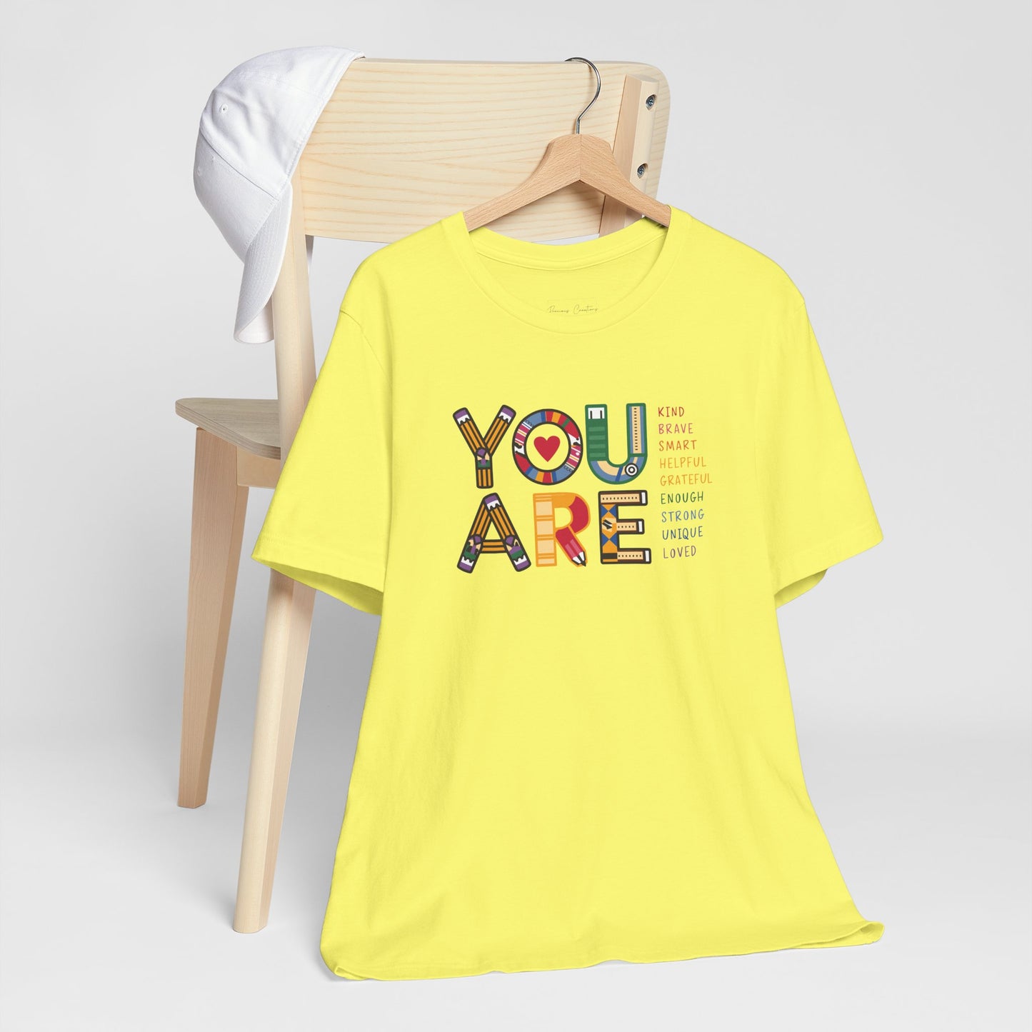 Bella + Canvas Teacher Tee, Unisex Jersey Short Sleeve Tee, Comfortable, You are Affirmations