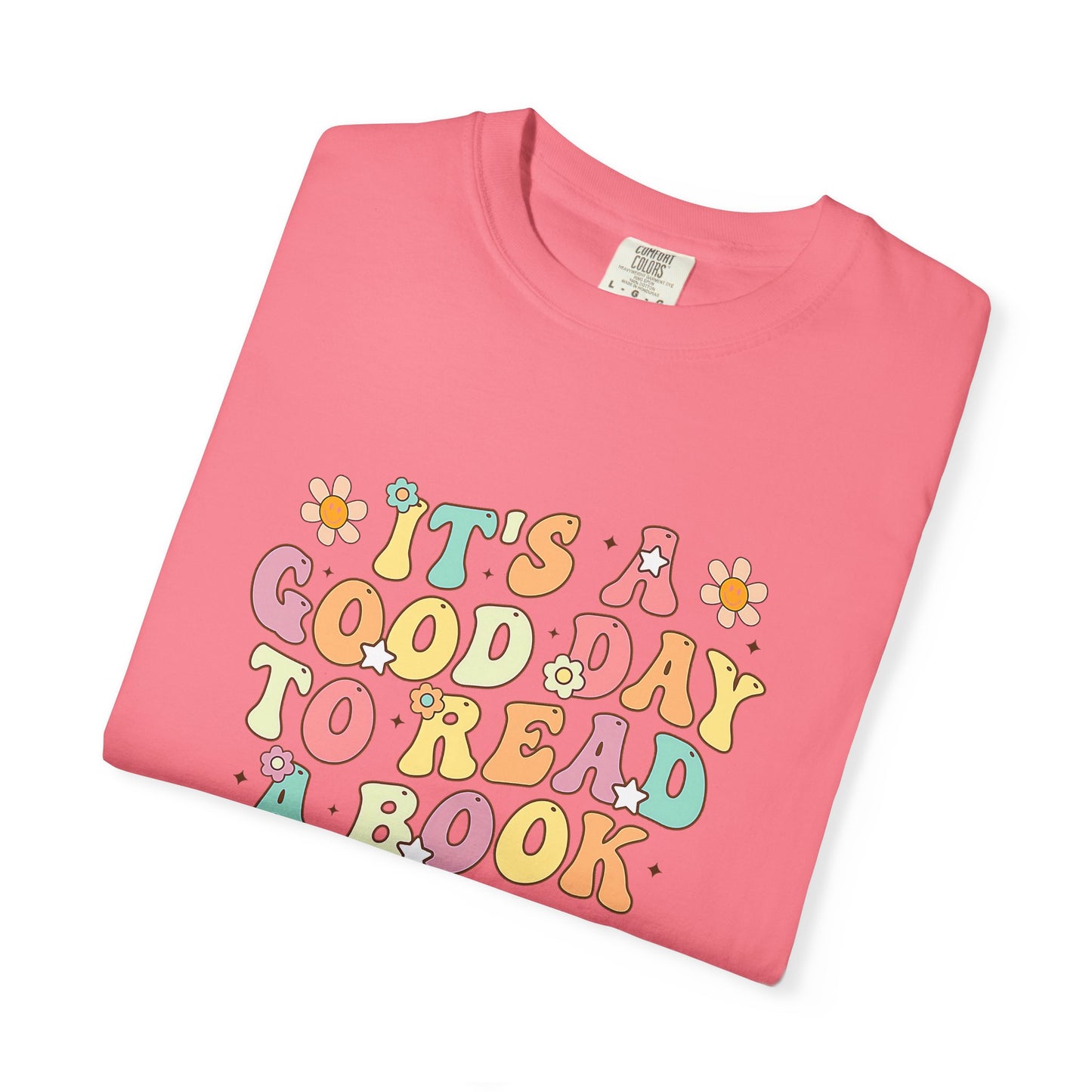 Comfort Colors Unisex Teacher It's a Good Day to Read a Book T-Shirt - Perfect for Teachers, Back to School, Gifts, Classroom Apparel, Casual Wear