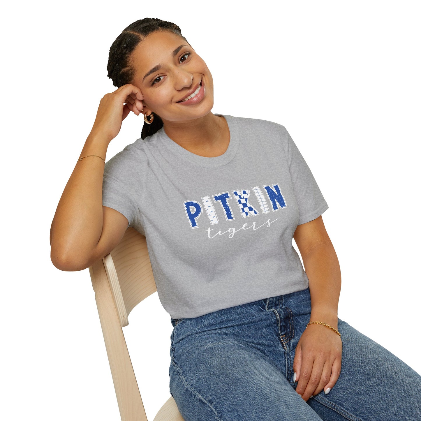 Gildan Pitkin Tigers Unisex Softstyle T-Shirt, Cute Graphic Tee, Team Spirit Shirt, Casual Wear, Gift for Fans