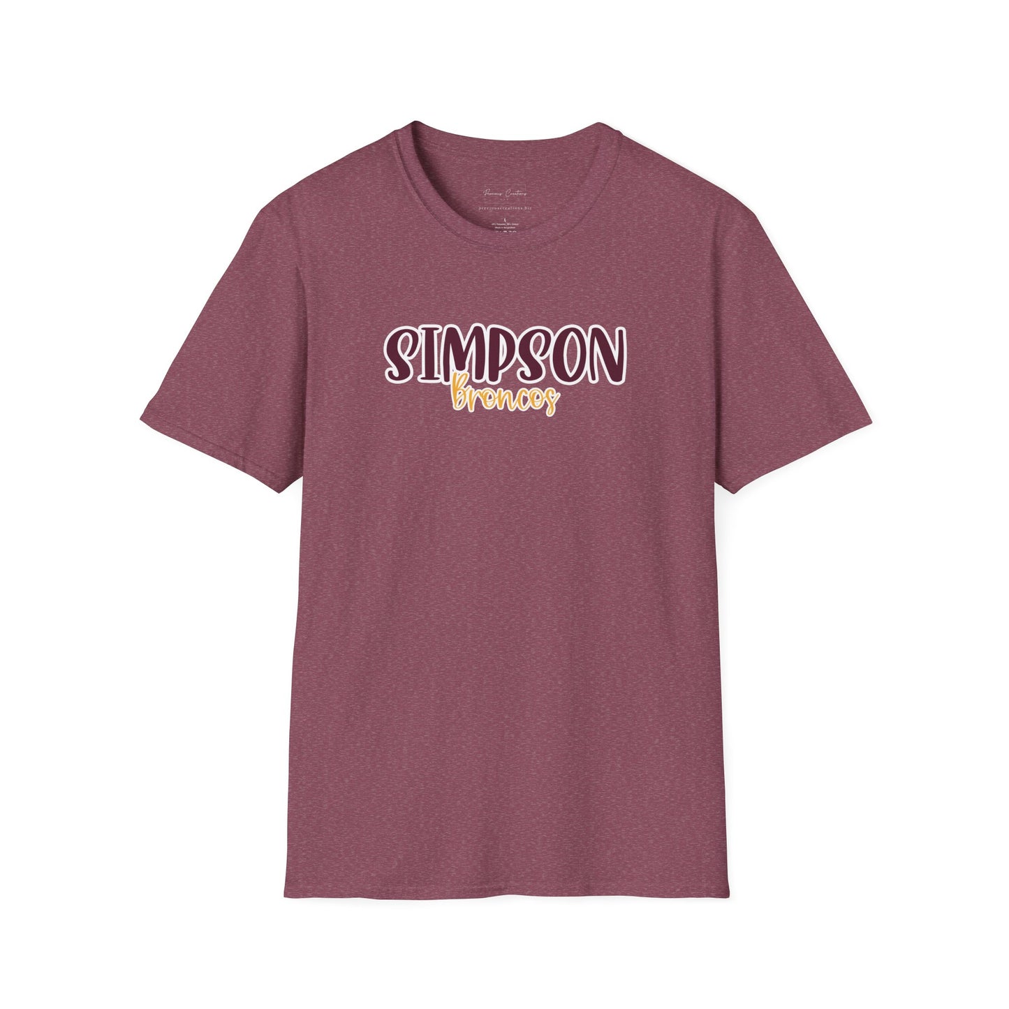 Gildan Simpson Broncos Style 2 Unisex Softstyle T-Shirt, Cute Graphic Tee, Team Spirit Shirt, Casual Wear, Gift for Fans