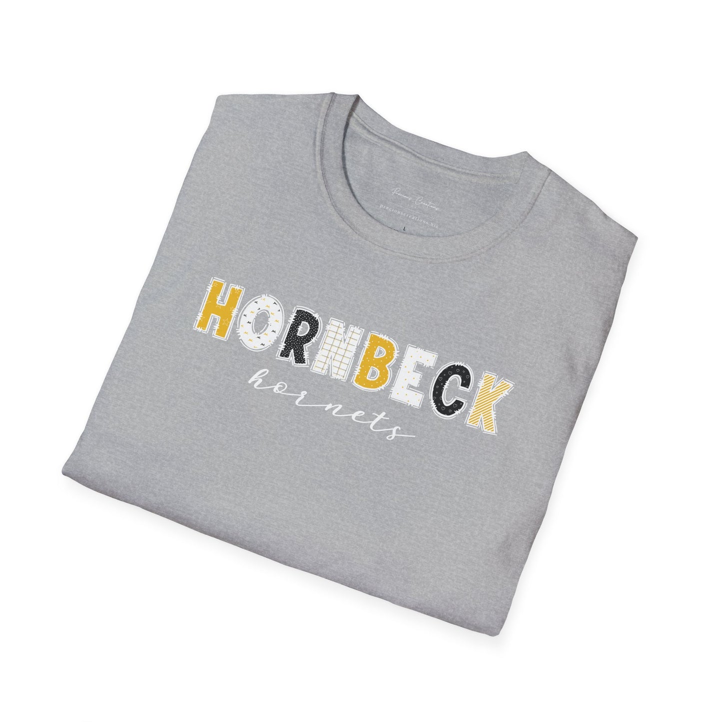 Gildan Hornbeck Hornets Unisex Softstyle T-Shirt, Cute Graphic Tee, Team Spirit Shirt, Casual Wear, Gift for Fans