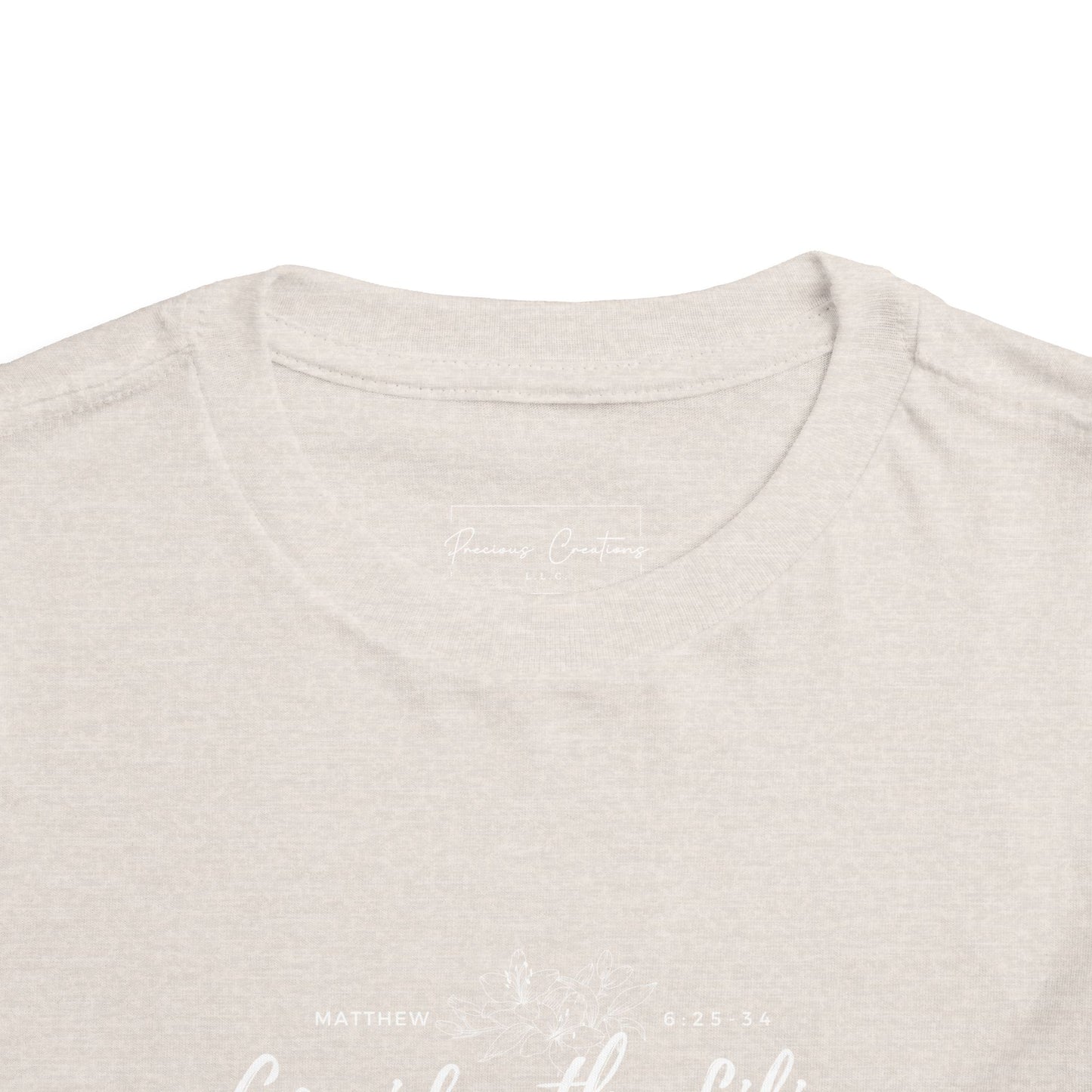 Bella + Canvas Toddler Inspirational Tee - "Consider the Lilies" - Cute Kids Shirt, Birthday Gift, Everyday Wear, Family Matching, Nature Lover