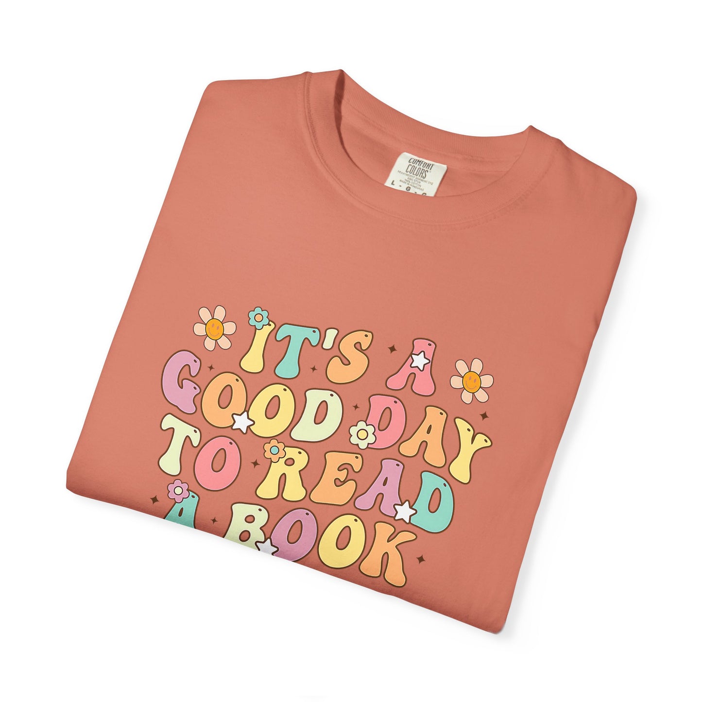 Comfort Colors Unisex Teacher It's a Good Day to Read a Book T-Shirt - Perfect for Teachers, Back to School, Gifts, Classroom Apparel, Casual Wear