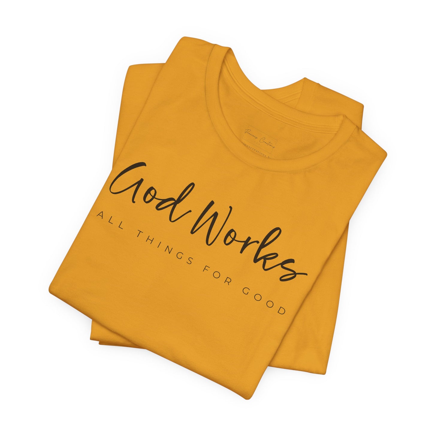 Bella + Canvas Inspirational Graphic Tee - God Works, Faith-Based Shirt, Casual Wear, Gift for Believers, Christian Apparel, Everyday Comfort
