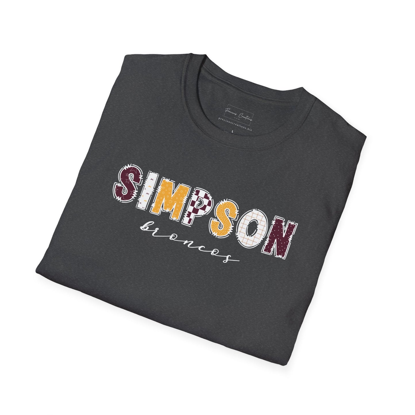 Gildan Simpson Broncos Unisex Softstyle T-Shirt, Cute Graphic Tee, Team Spirit Shirt, Casual Wear, Gift for Fans