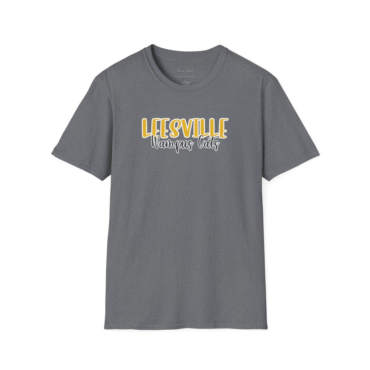 Copy of Gildan Leesville Wampus Cats Style 2 Unisex Softstyle T-Shirt, Cute Graphic Tee, Team Spirit Shirt, Casual Wear, Gift for Fans