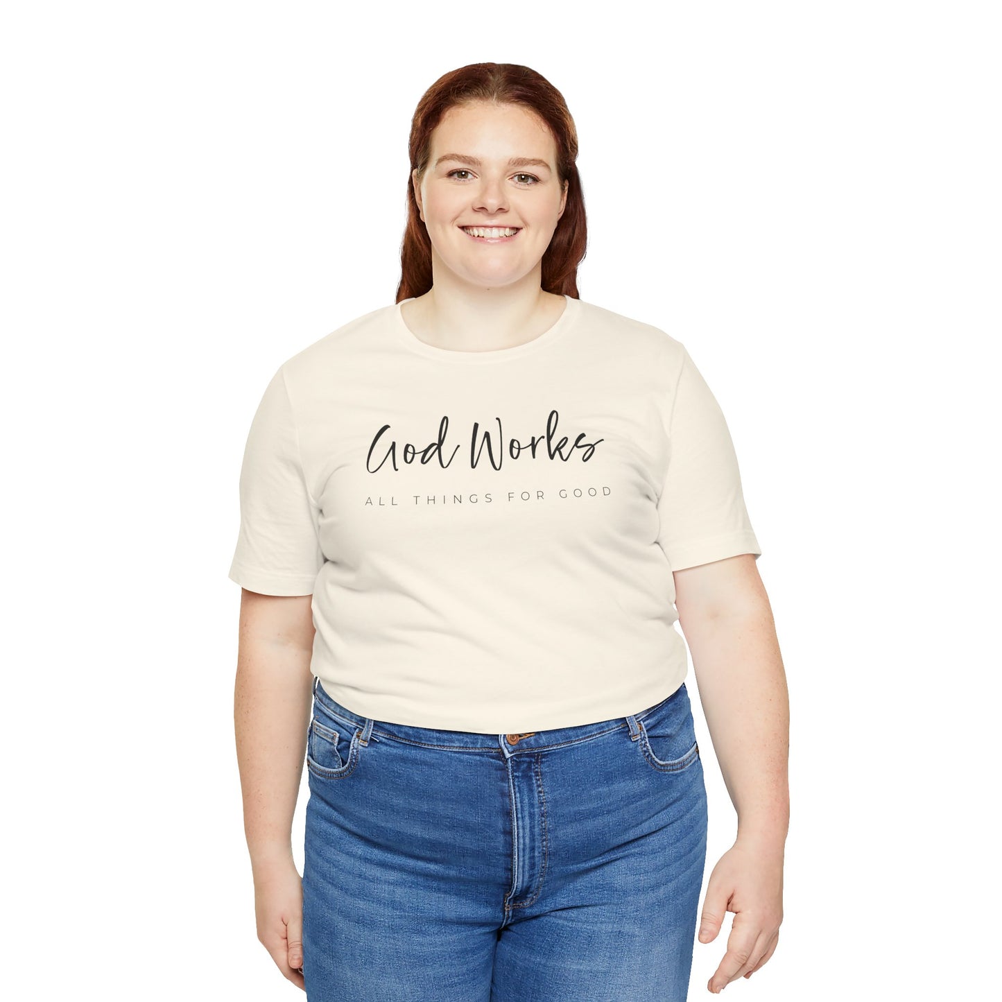 Bella + Canvas Inspirational Graphic Tee - God Works, Faith-Based Shirt, Casual Wear, Gift for Believers, Christian Apparel, Everyday Comfort