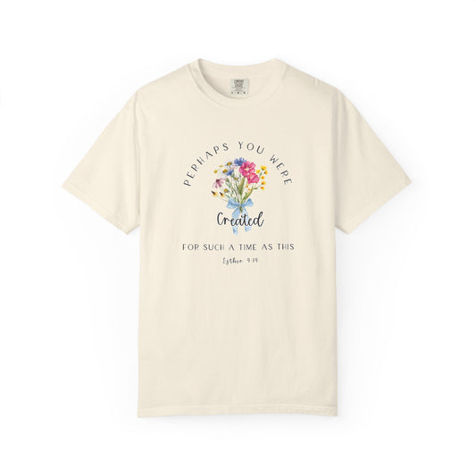 Comfort Colors Esther 4:14 Light colors Inspirational Floral T-Shirt, Unisex Garment-Dyed Tee, Perfect Gift, Spiritual Apparel, Thoughtful Quote Shirt, Everyday Wear