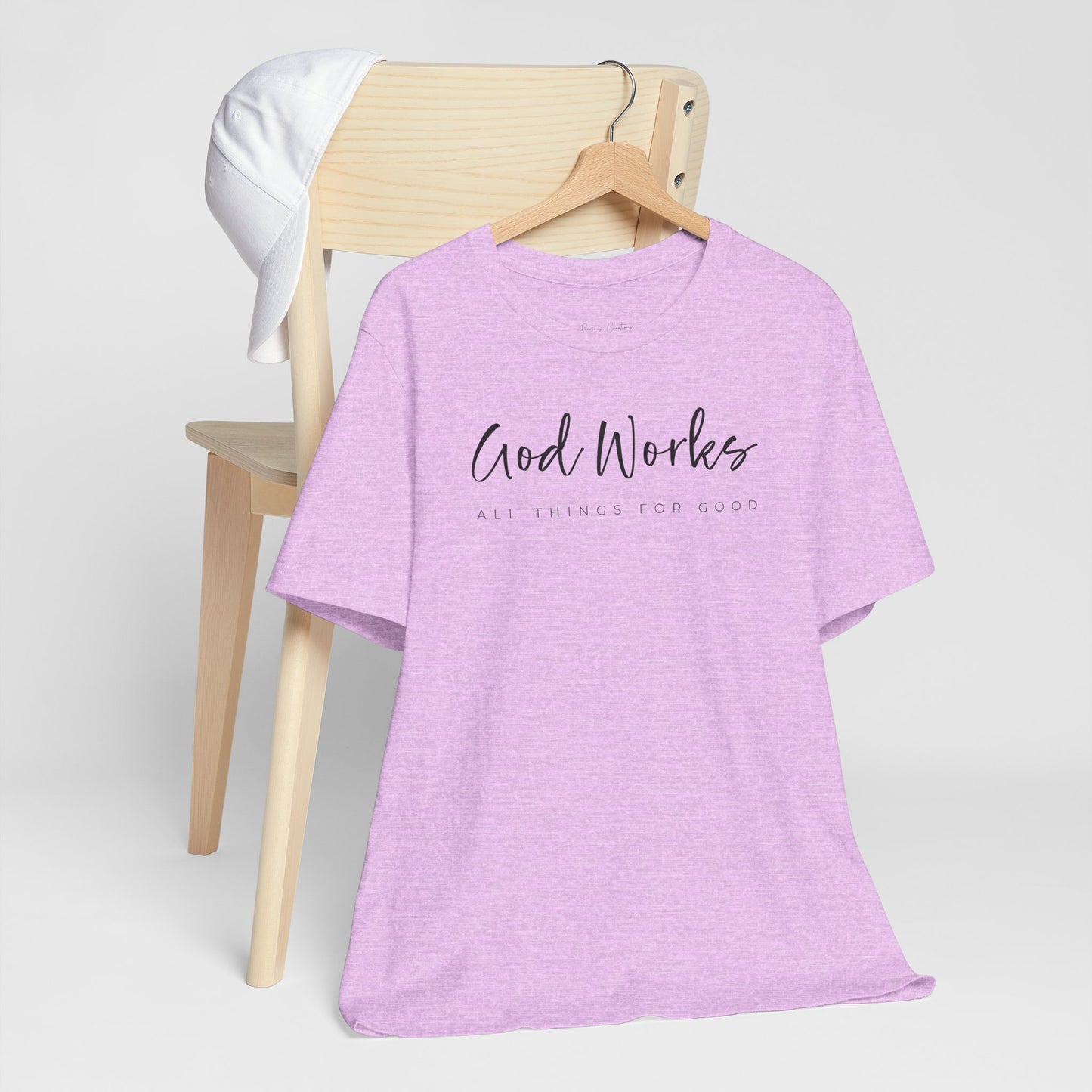 Bella + Canvas Inspirational Graphic Tee - God Works, Faith-Based Shirt, Casual Wear, Gift for Believers, Christian Apparel, Everyday Comfort