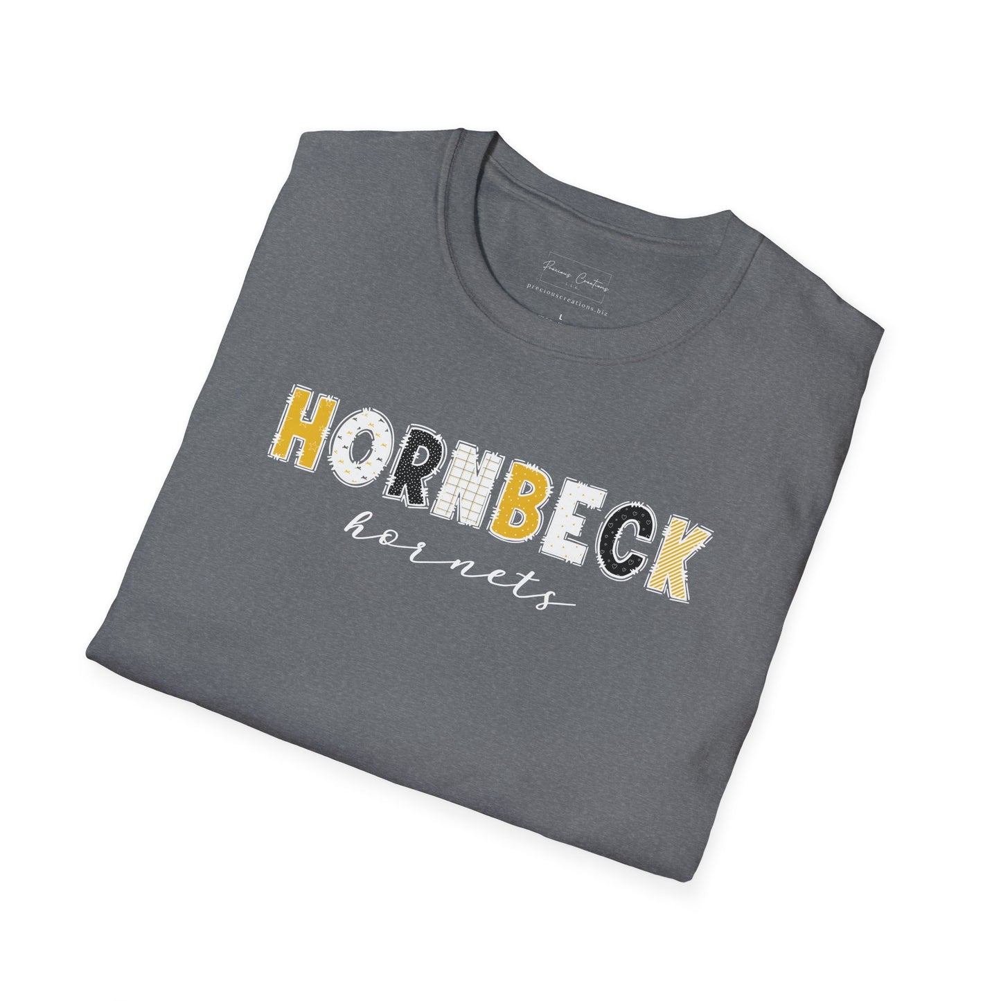 Gildan Hornbeck Hornets Unisex Softstyle T-Shirt, Cute Graphic Tee, Team Spirit Shirt, Casual Wear, Gift for Fans