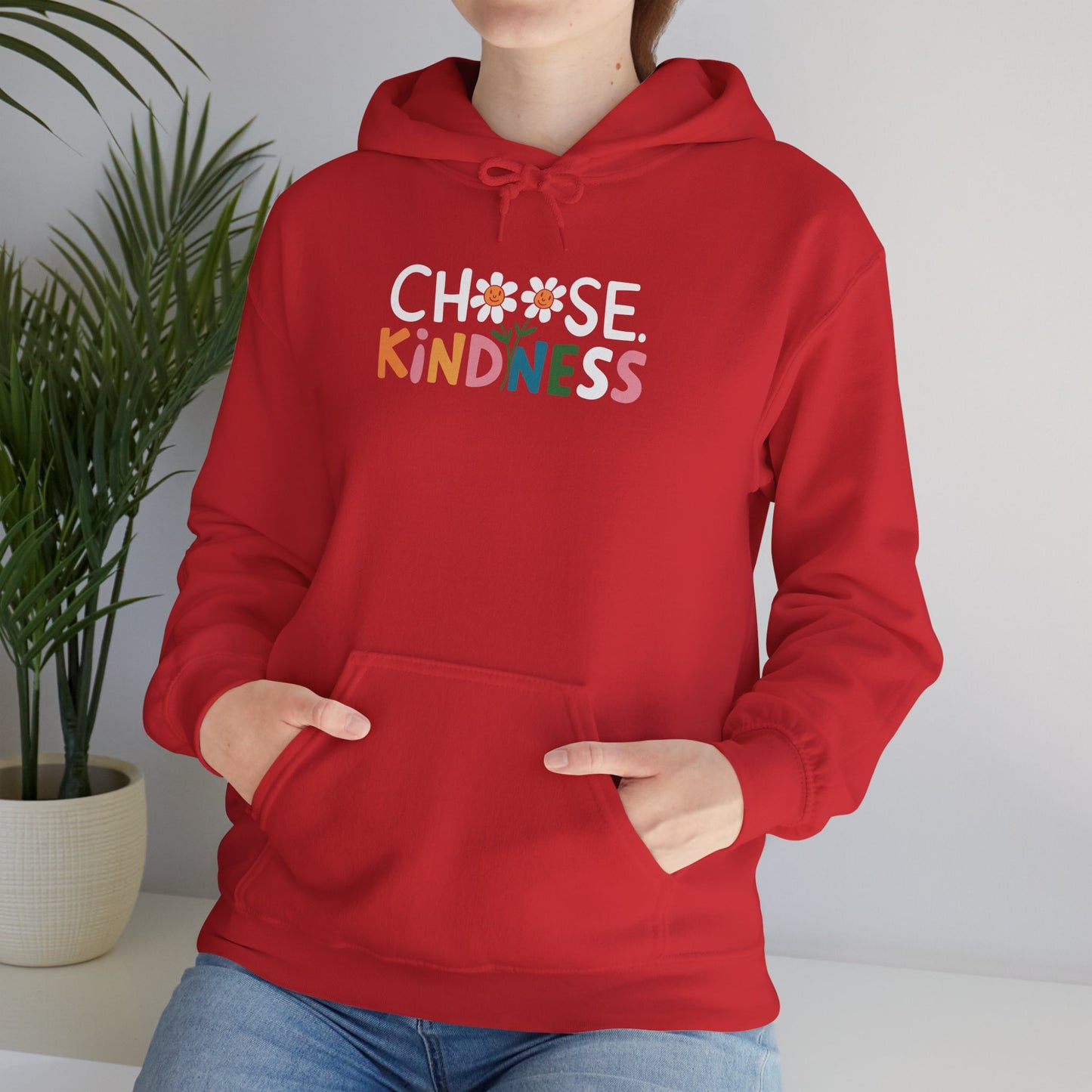 Gildan Choose Kindness Hoodie, Comfortable Sweatshirt, Gift for Friends, Inspirational Apparel, Cozy Layering