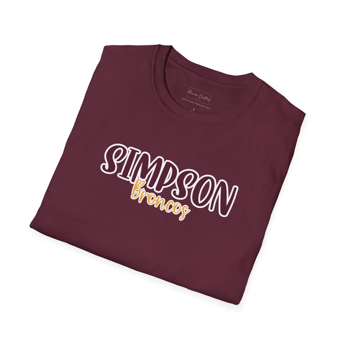Gildan Simpson Broncos Style 2 Unisex Softstyle T-Shirt, Cute Graphic Tee, Team Spirit Shirt, Casual Wear, Gift for Fans