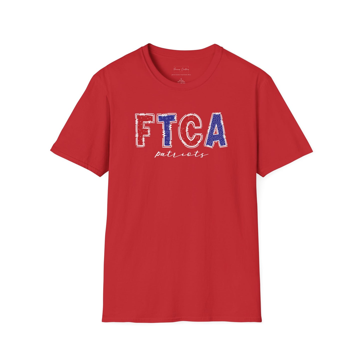 Gildan Faith Training Christian Academy Patriots Unisex Softstyle T-Shirt, Cute Graphic Tee, Team Spirit Shirt, Casual Wear, Gift for Fans