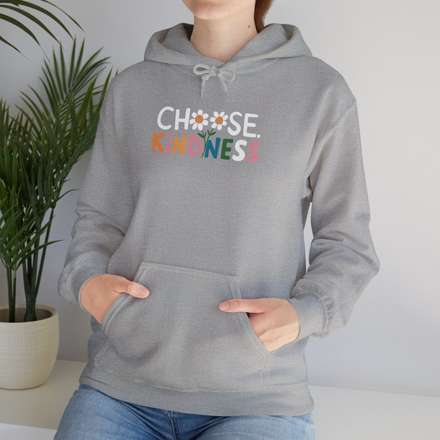 Gildan Choose Kindness Hoodie, Comfortable Sweatshirt, Gift for Friends, Inspirational Apparel, Cozy Layering