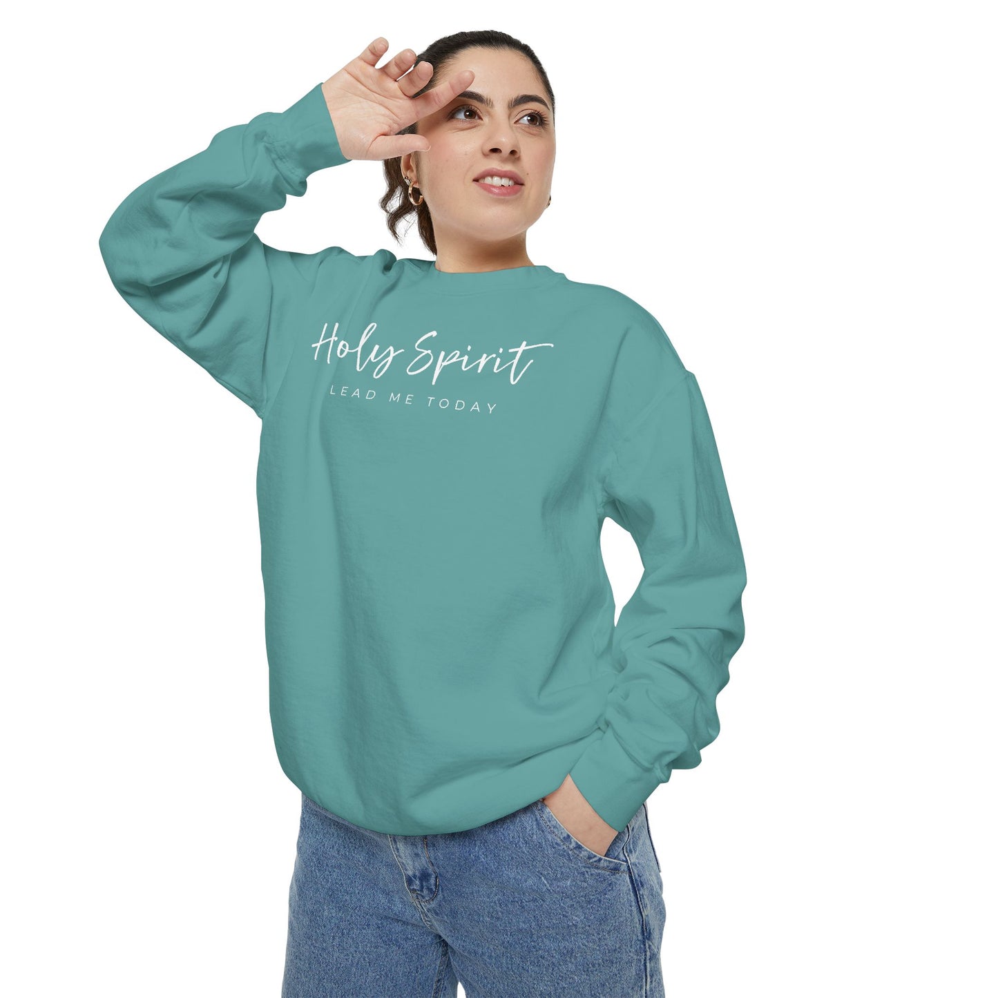 Comfort Colors Holy Spirit Sweatshirt, Spiritual Clothing, Faith-Based Apparel, Cozy Gift for Believers, Comfortable Everyday Wear
