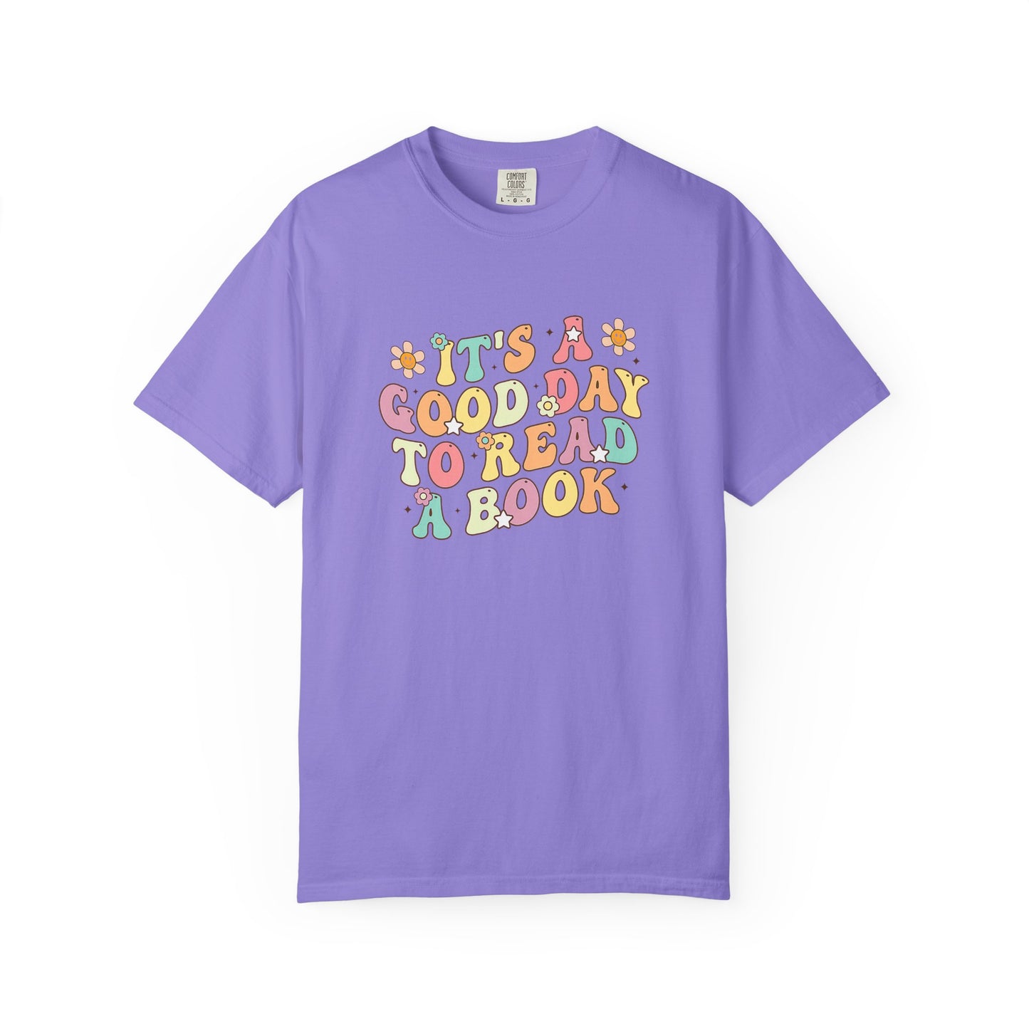 Comfort Colors Unisex Teacher It's a Good Day to Read a Book T-Shirt - Perfect for Teachers, Back to School, Gifts, Classroom Apparel, Casual Wear