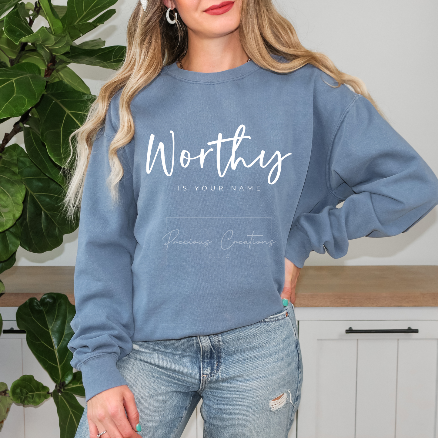 Worthy is Your Name Comfort Colors Crewneck