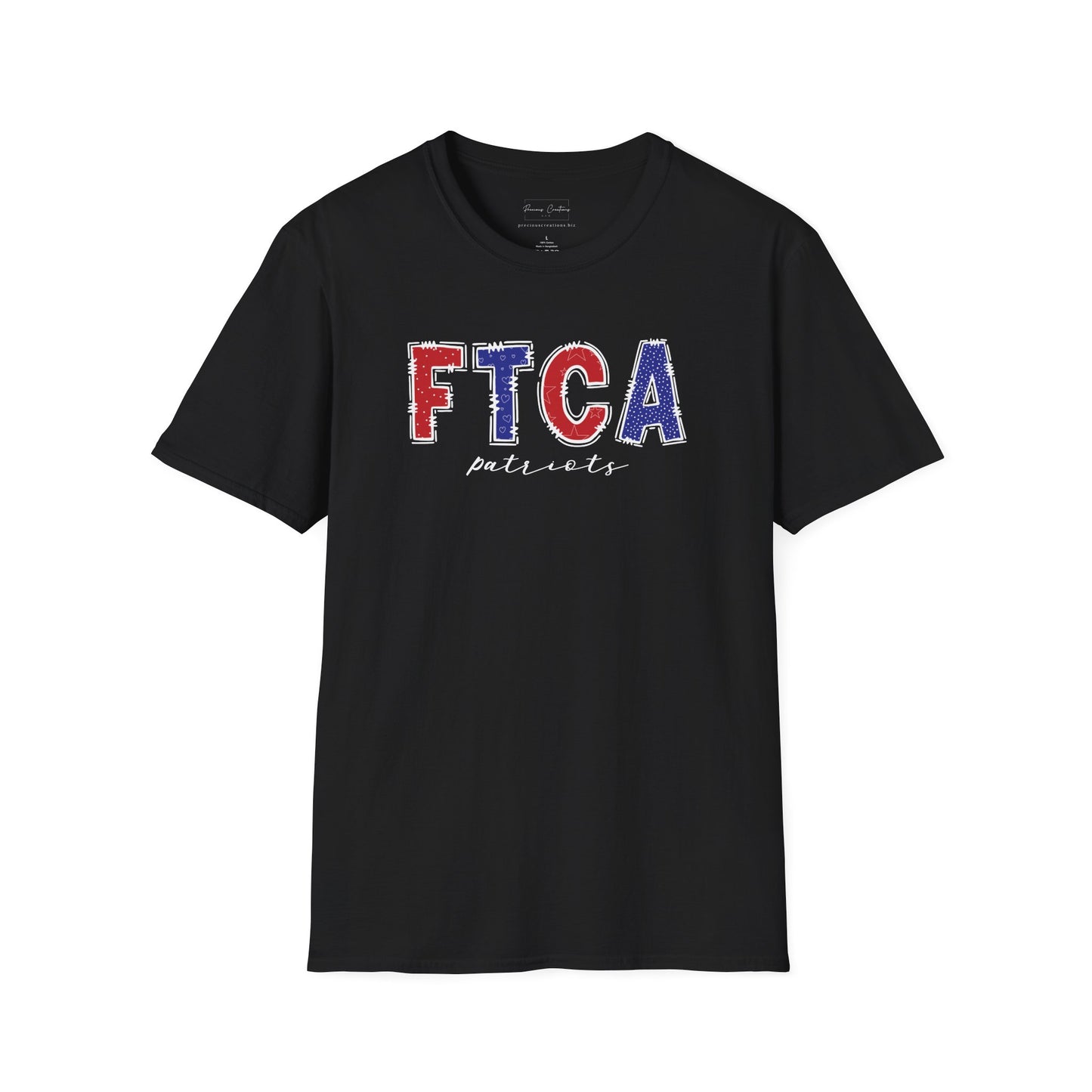 Gildan Faith Training Christian Academy Patriots Unisex Softstyle T-Shirt, Cute Graphic Tee, Team Spirit Shirt, Casual Wear, Gift for Fans