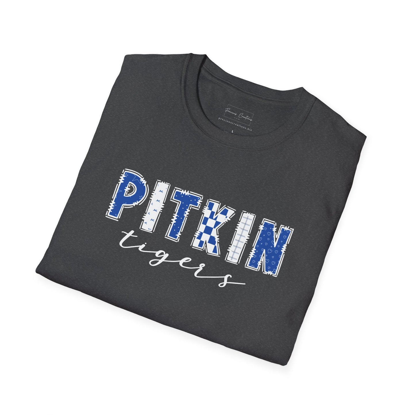 Gildan Pitkin Tigers Unisex Softstyle T-Shirt, Cute Graphic Tee, Team Spirit Shirt, Casual Wear, Gift for Fans