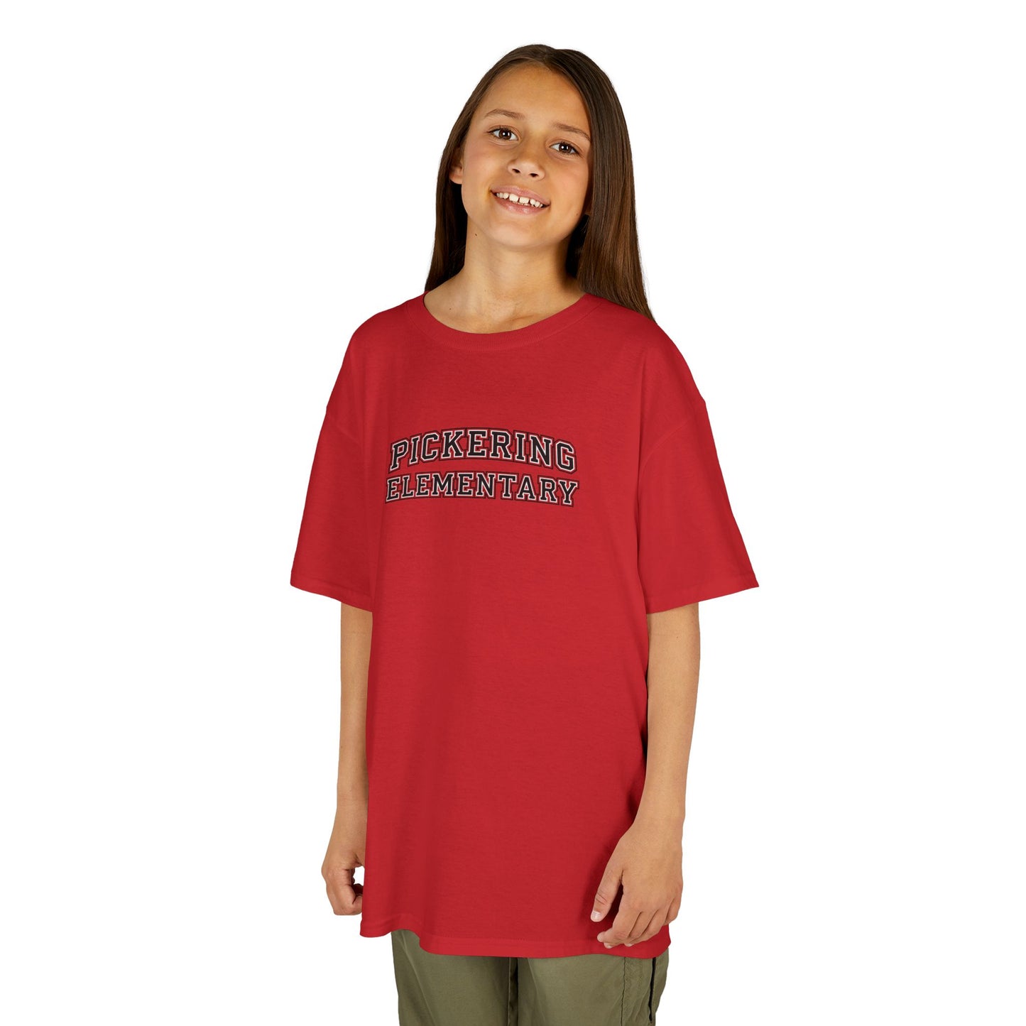 Custom Name Gildan Kids Heavy Cotton Tee with Pickering Design, Cute Children's T-Shirt, School Spirit Apparel, Gift for Young Fans, Sporty Kids Wear