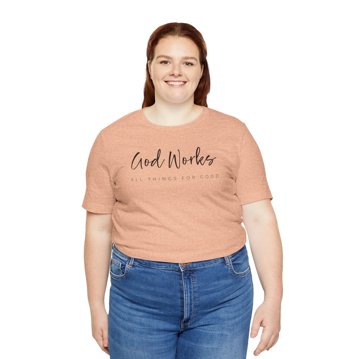 Bella + Canvas Inspirational Graphic Tee - God Works, Faith-Based Shirt, Casual Wear, Gift for Believers, Christian Apparel, Everyday Comfort