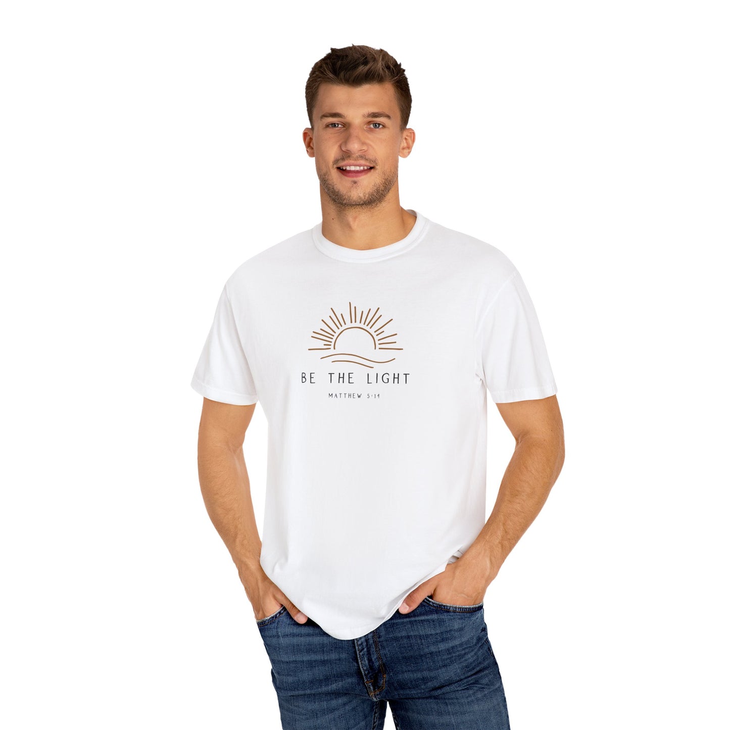 Gordy Fundraiser - Be the Light Unisex Garment-Dyed T-Shirt, Inspirational Tee, Gift for Friends, Relaxed Fit, Motivational Apparel
