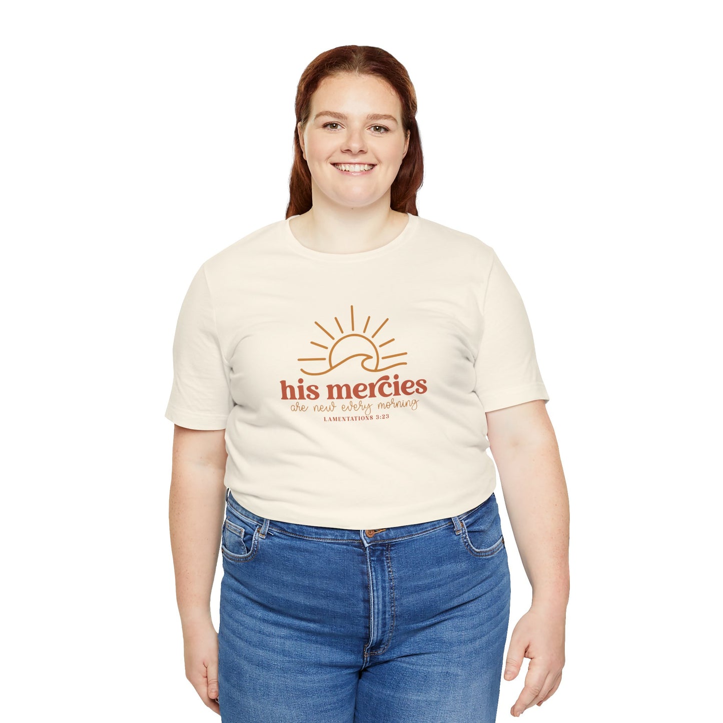 Bella + Canvas Inspirational Graphic Tee - His Mercies, Faith-Based Shirt, Casual Wear, Gift for Believers, Christian Apparel, Everyday Comfort
