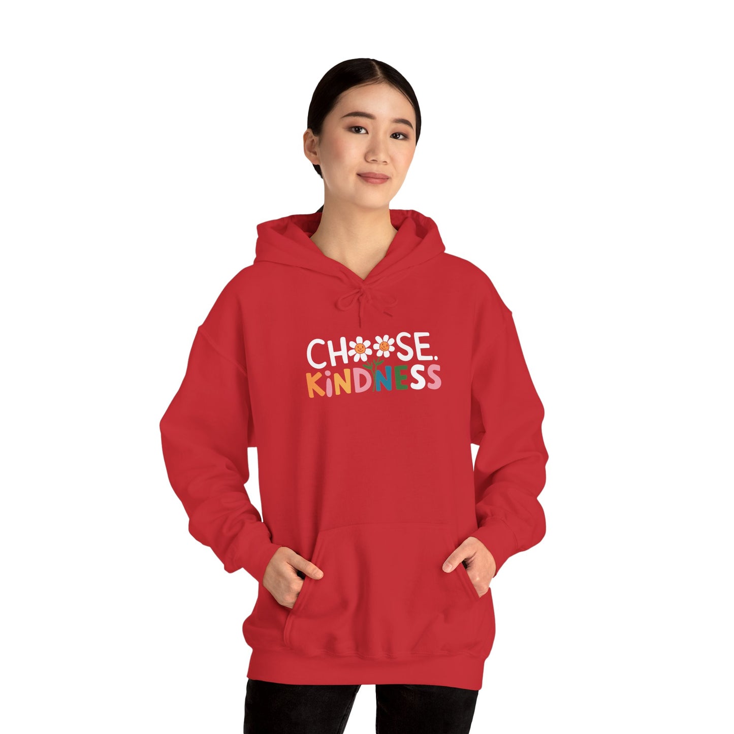 Gildan Choose Kindness Hoodie, Comfortable Sweatshirt, Gift for Friends, Inspirational Apparel, Cozy Layering