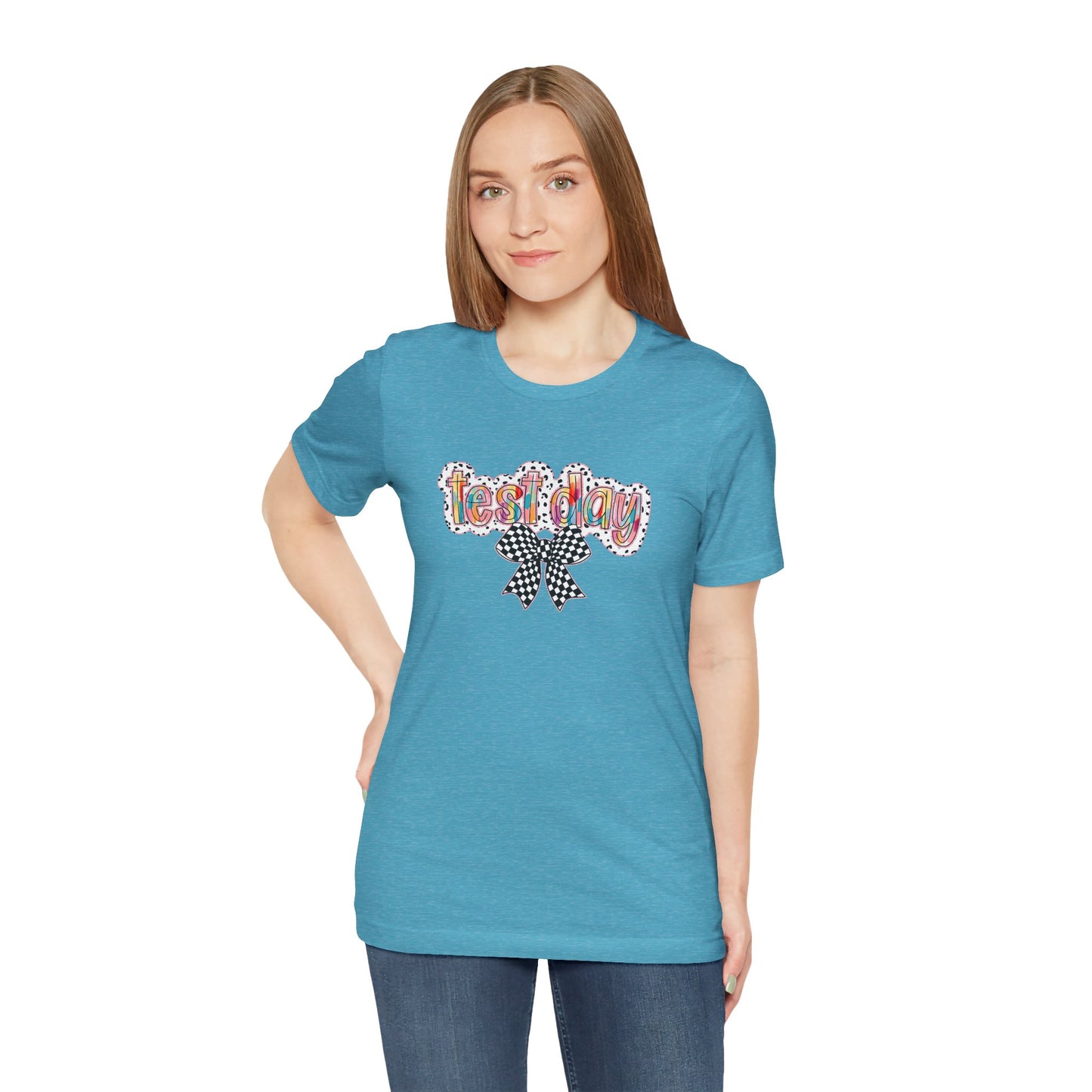 Bella + Canvas Test Day Short Sleeve Tee, Fun Gift, Party Attire, Unisex Shirt, Casual Wear, Summer Style