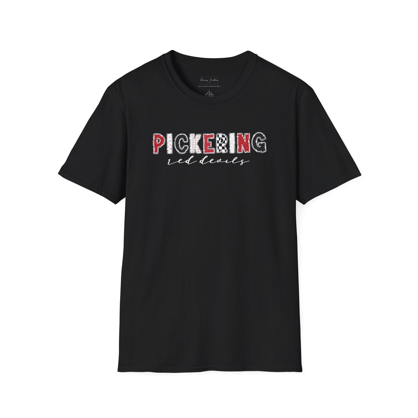 Gildan Pickering Unisex Softstyle T-Shirt, Cute Graphic Tee, Team Spirit Shirt, Casual Wear, Gift for Fans