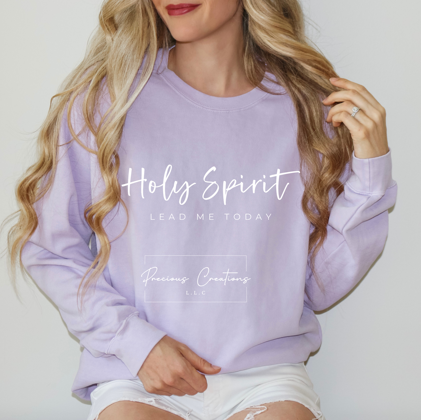Holy Spirit Lead Me Today Comfort Colors Crewneck