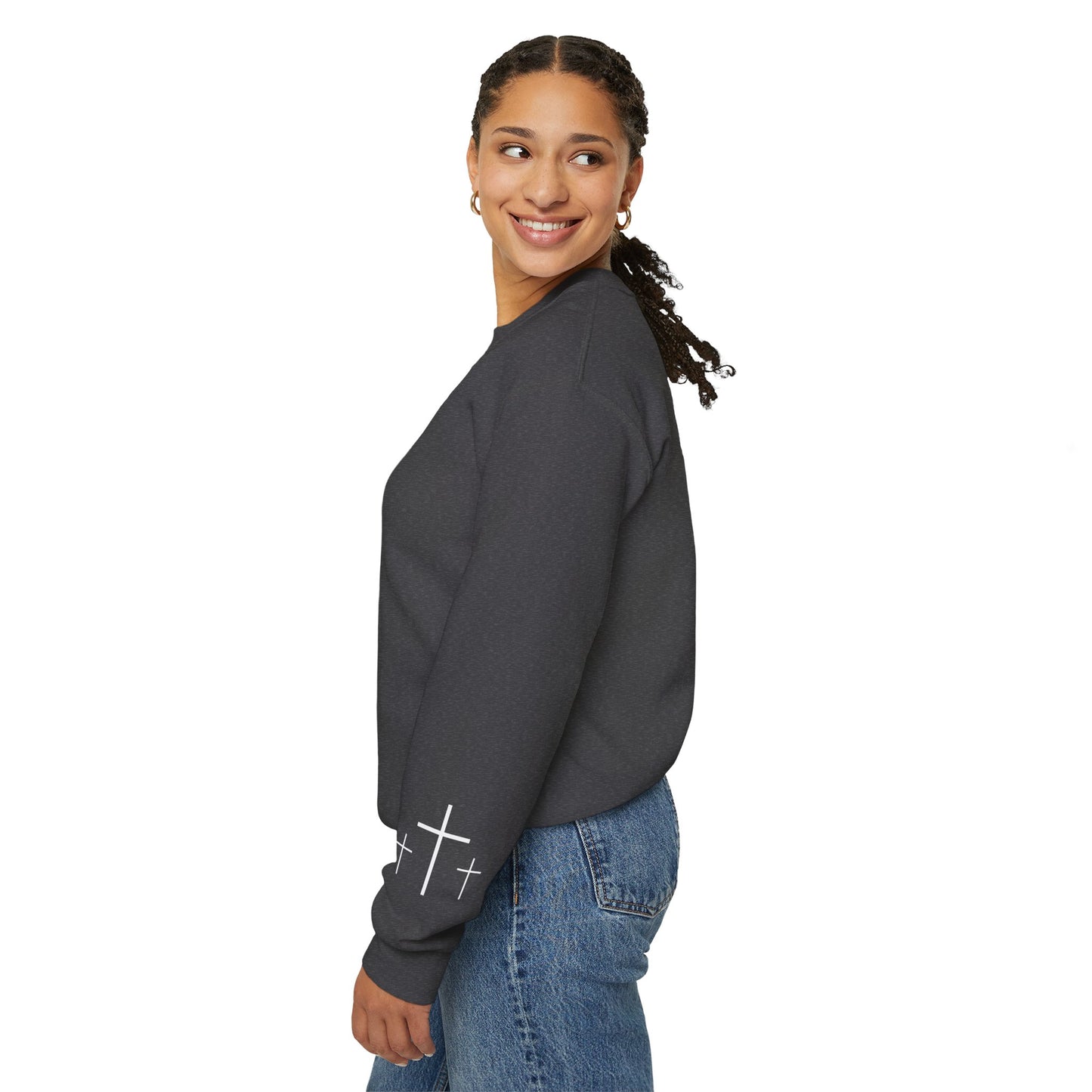 Gildan Make Heaven Crowded Minimalist Inspirational Crewneck Sweatshirt | Unisex, Cozy Fashion, Gift for Her, Casual Wear, Comfort Sweatshirt