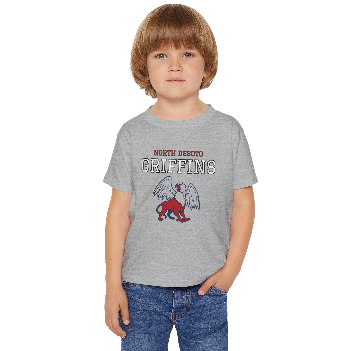 Toddler T-shirt with North Desoto Griffins Design, Kids Sports Tee, Cute Everyday Wear, Gifts for Little Fans, Back-to-School Style