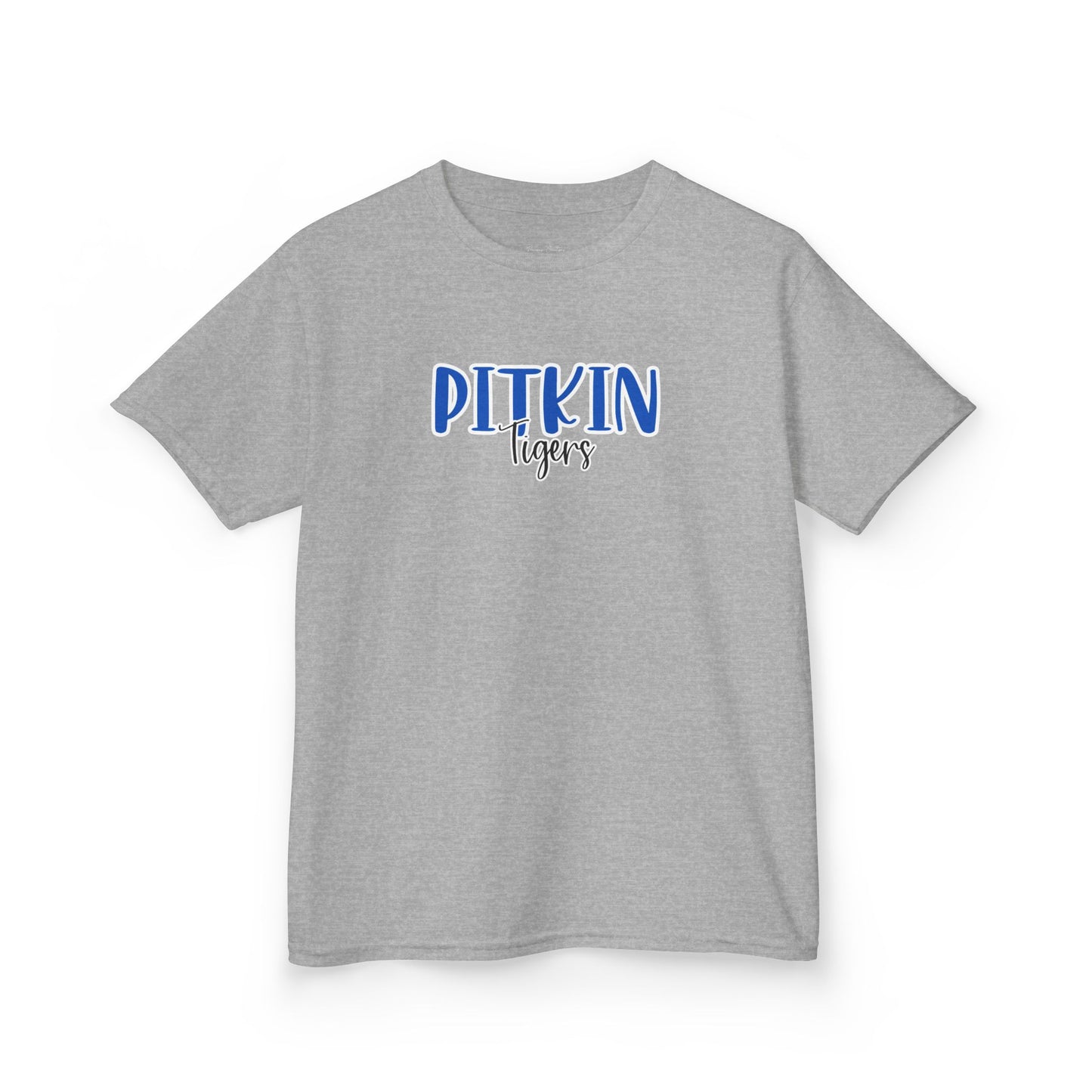 Gildan Kids Heavy Cotton Tee with Pitkin Tigers Style 2 Design, Cute Children's T-Shirt, School Spirit Apparel, Gift for Young Fans, Sporty Kids Wear