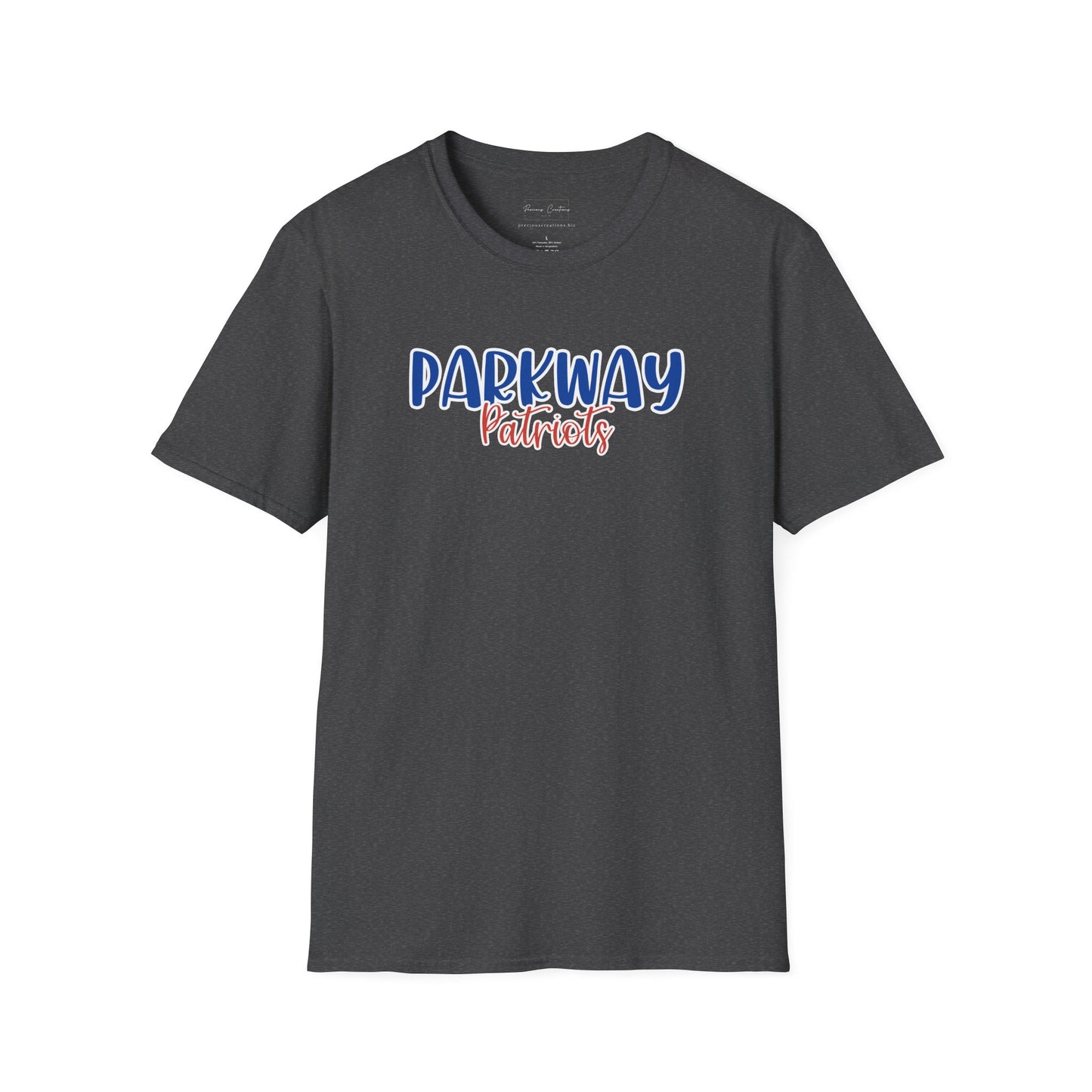 Gildan Parkway Patriots Style 2 Unisex Softstyle T-Shirt, Cute Graphic Tee, Team Spirit Shirt, Casual Wear, Gift for Fans