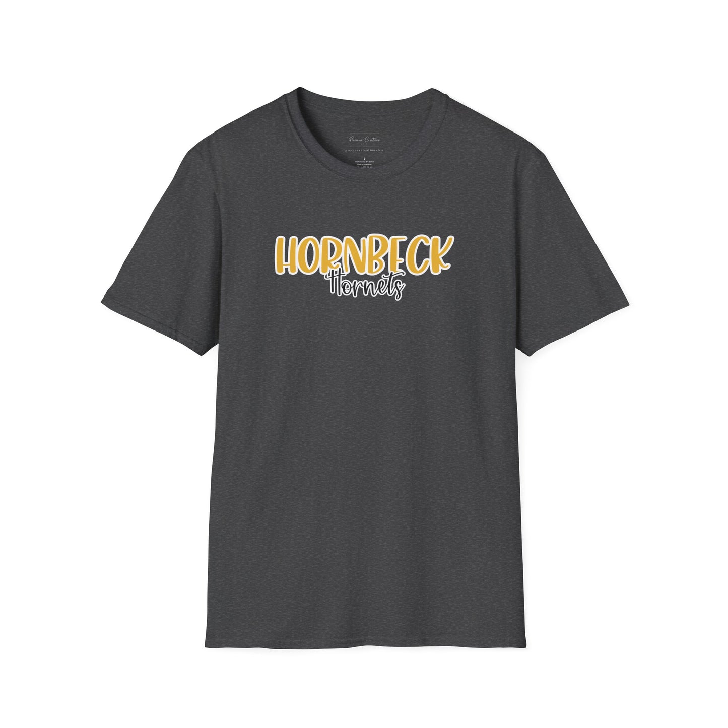 Gildan Hornbeck Hornets Style 2 Unisex Softstyle T-Shirt, Cute Graphic Tee, Team Spirit Shirt, Casual Wear, Gift for Fans