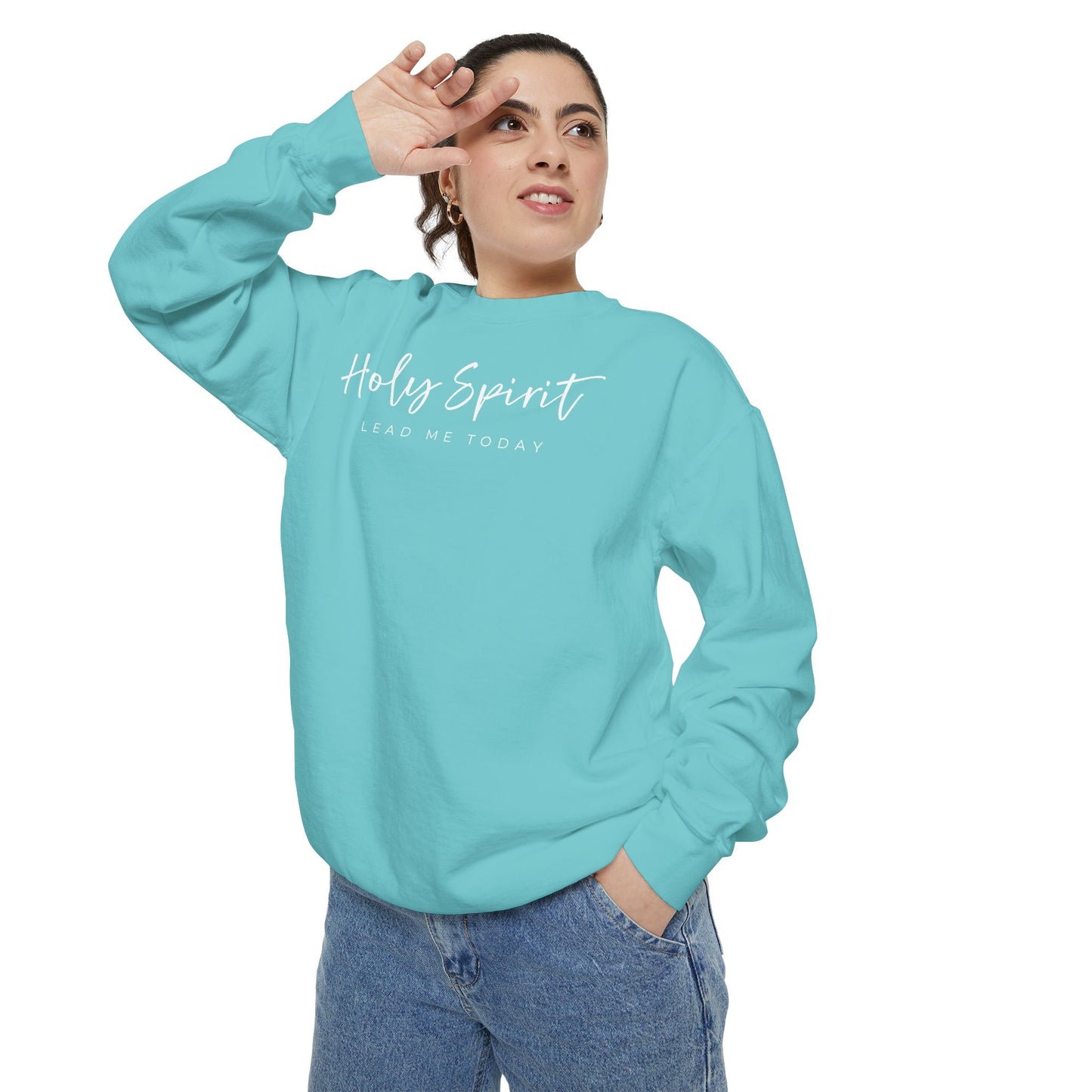 Comfort Colors Holy Spirit Sweatshirt, Spiritual Clothing, Faith-Based Apparel, Cozy Gift for Believers, Comfortable Everyday Wear