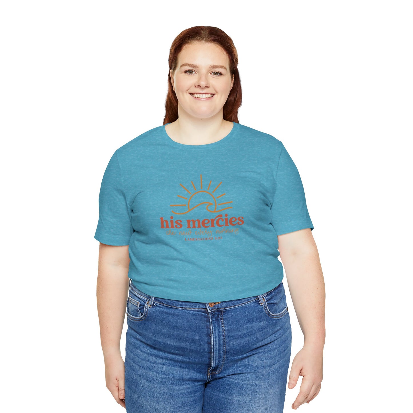 Bella + Canvas Inspirational Graphic Tee - His Mercies, Faith-Based Shirt, Casual Wear, Gift for Believers, Christian Apparel, Everyday Comfort