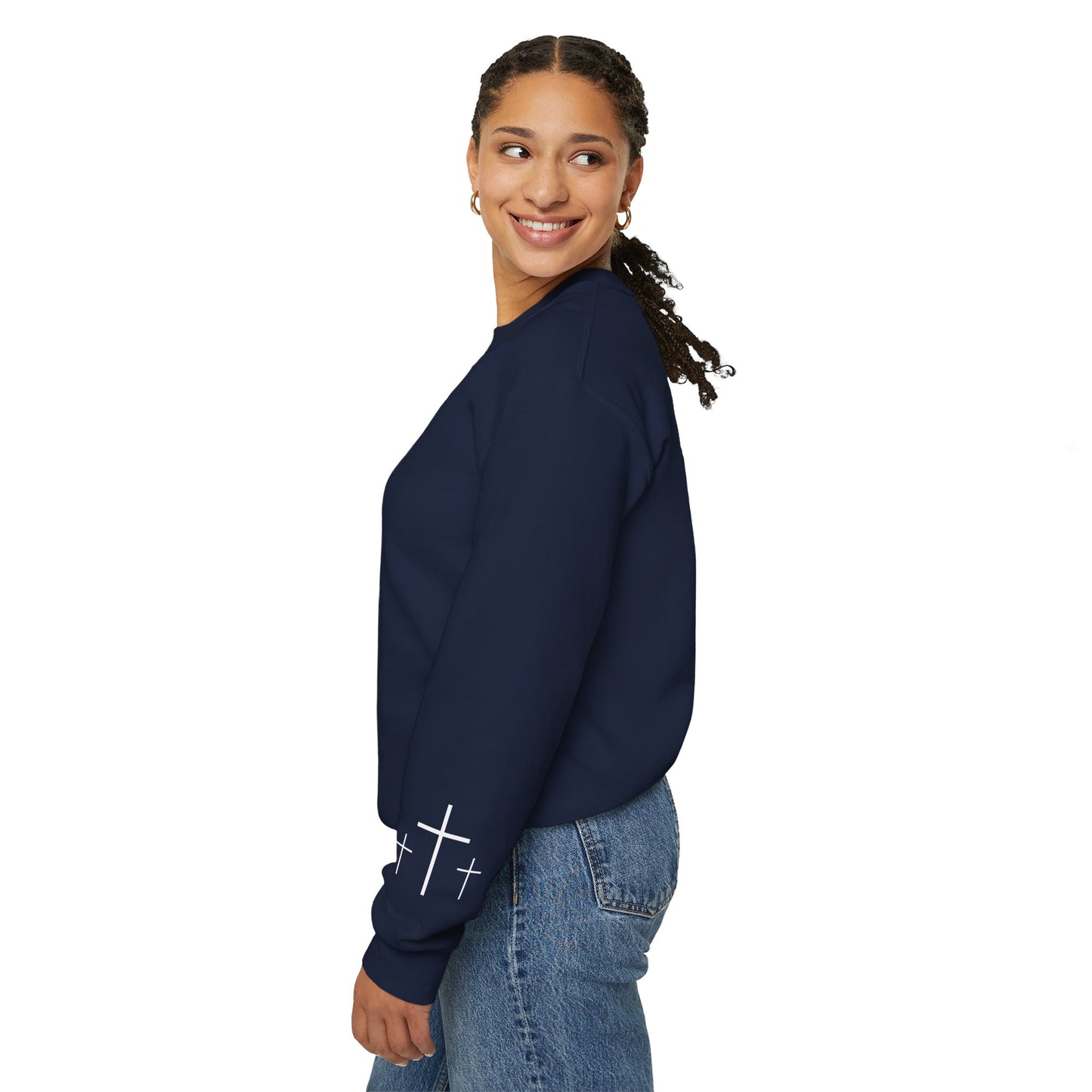 Gildan Make Heaven Crowded Minimalist Inspirational Crewneck Sweatshirt | Unisex, Cozy Fashion, Gift for Her, Casual Wear, Comfort Sweatshirt