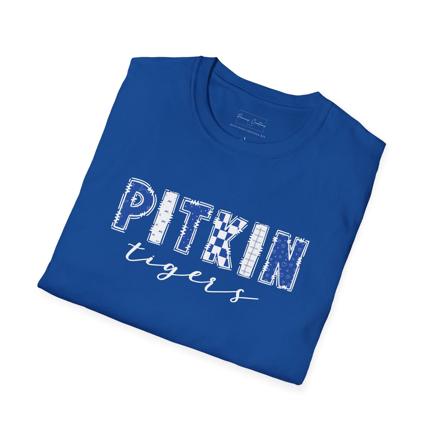 Gildan Pitkin Tigers Unisex Softstyle T-Shirt, Cute Graphic Tee, Team Spirit Shirt, Casual Wear, Gift for Fans