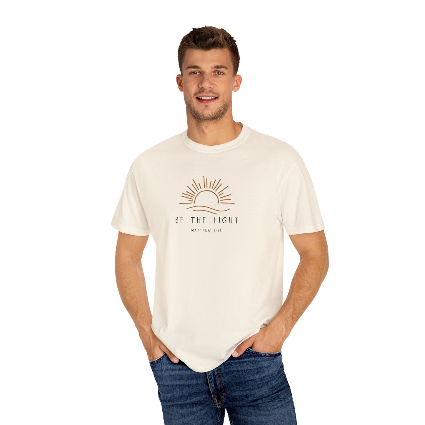 Gordy Fundraiser - Be the Light Unisex Garment-Dyed T-Shirt, Inspirational Tee, Gift for Friends, Relaxed Fit, Motivational Apparel