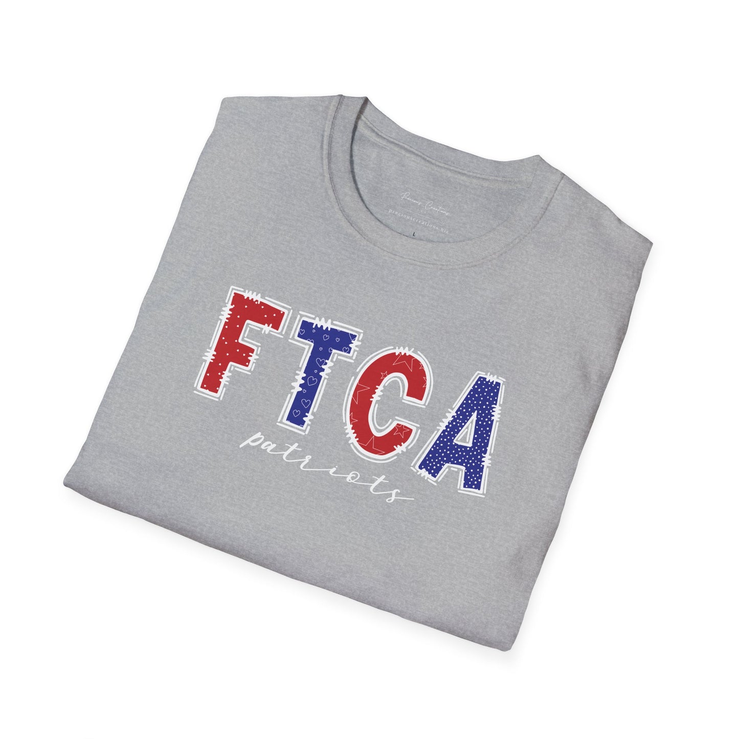 Gildan Faith Training Christian Academy Patriots Unisex Softstyle T-Shirt, Cute Graphic Tee, Team Spirit Shirt, Casual Wear, Gift for Fans