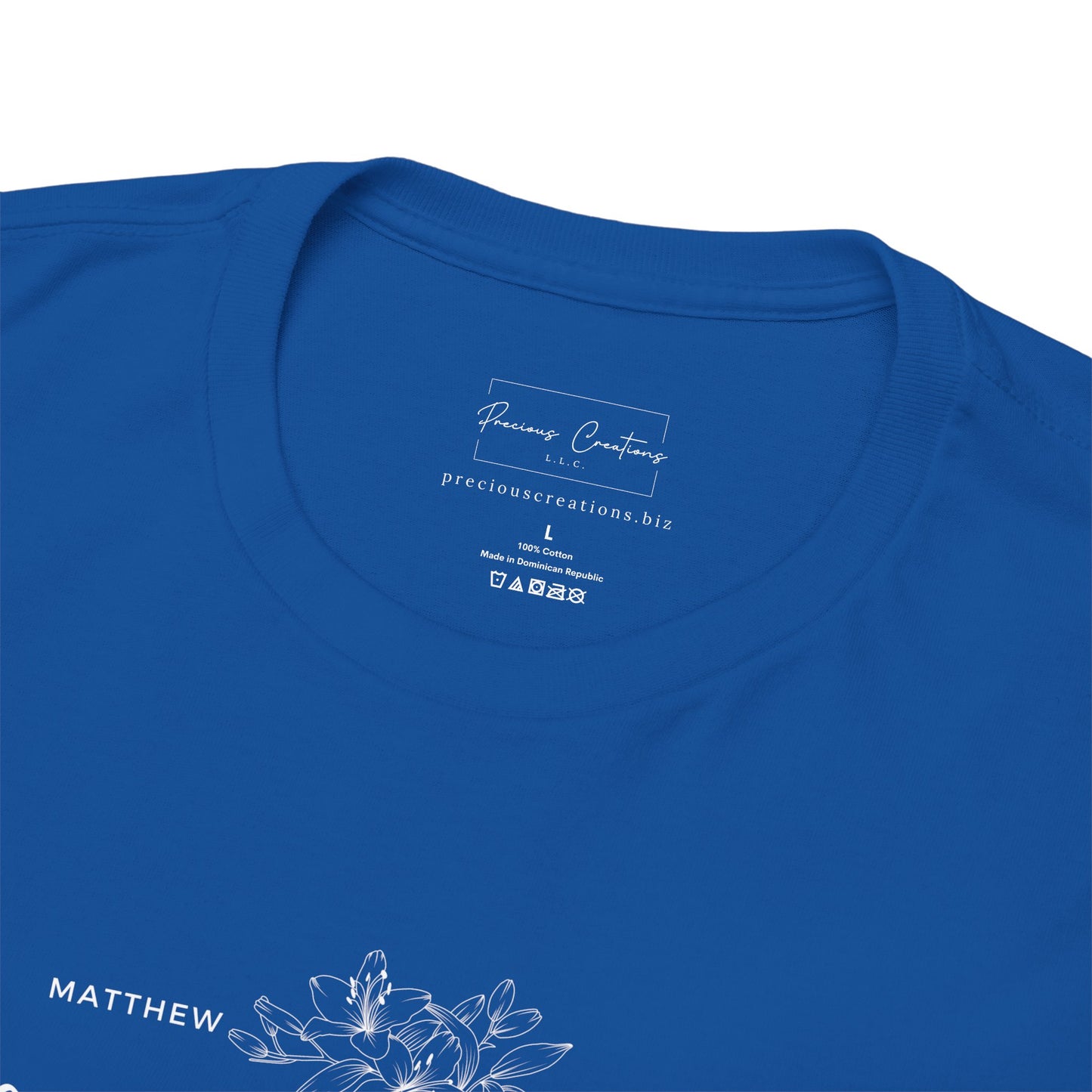 Gildan Unisex Heavy Cotton Tee with 'Consider the Lilies' Design | Casual Wear, Gifts, Inspirational Apparel, Everyday Comfort