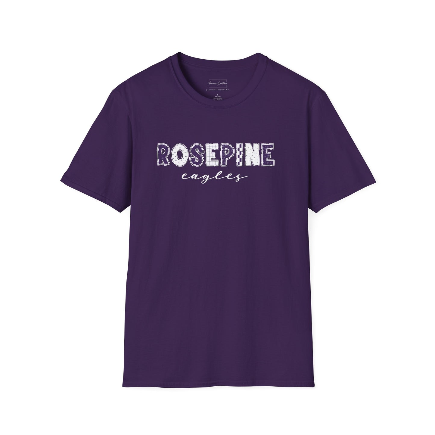 Gildan Rosepine Eagles Unisex Softstyle T-Shirt, Cute Graphic Tee, Team Spirit Shirt, Casual Wear, Gift for Fans