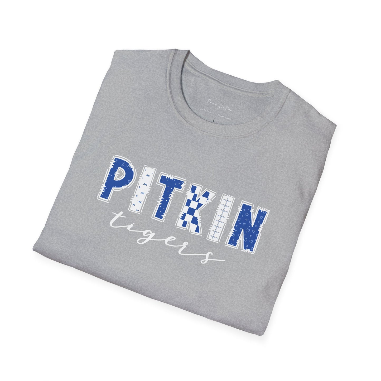 Gildan Pitkin Tigers Unisex Softstyle T-Shirt, Cute Graphic Tee, Team Spirit Shirt, Casual Wear, Gift for Fans