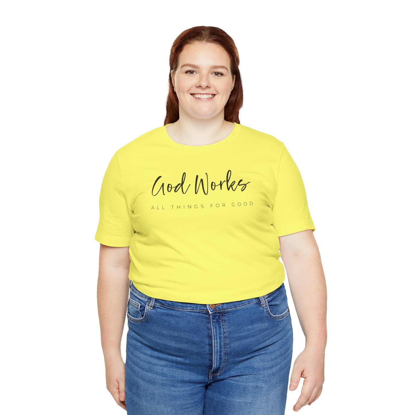 Bella + Canvas Inspirational Graphic Tee - God Works, Faith-Based Shirt, Casual Wear, Gift for Believers, Christian Apparel, Everyday Comfort