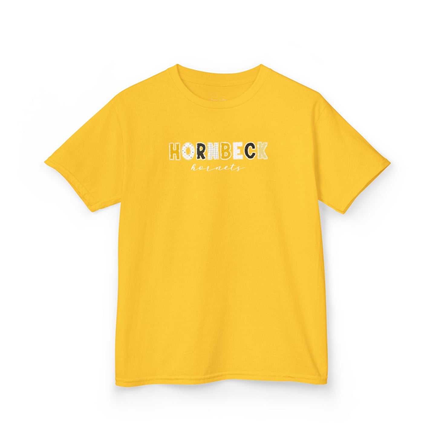 Gildan Kids Heavy Cotton Tee with Hornbeck Hornets Design, Cute Children's T-Shirt, School Spirit Apparel, Gift for Young Fans, Sporty Kids Wear