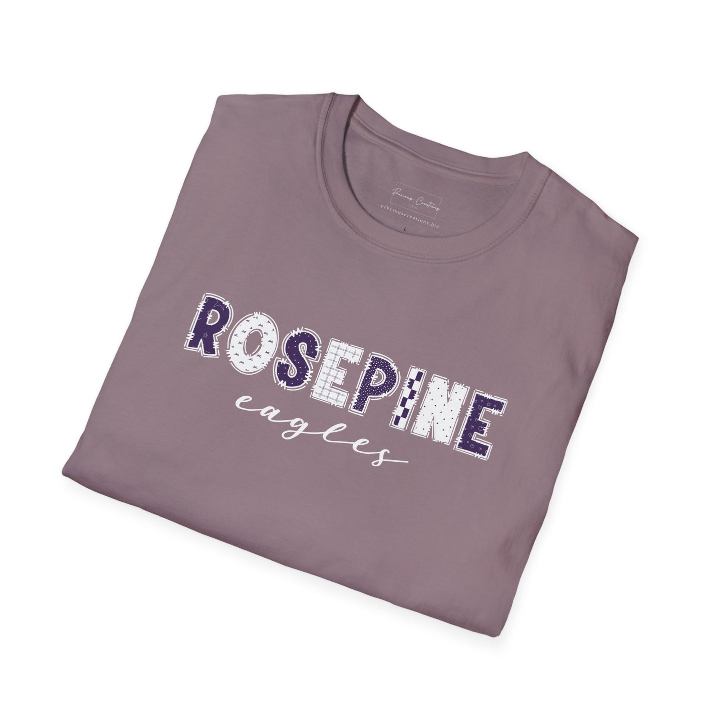 Gildan Rosepine Eagles Unisex Softstyle T-Shirt, Cute Graphic Tee, Team Spirit Shirt, Casual Wear, Gift for Fans