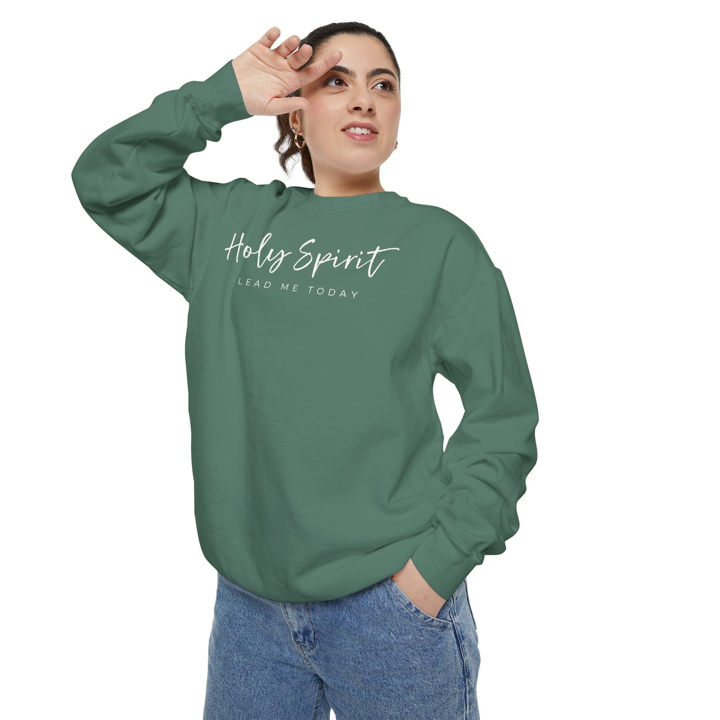 Comfort Colors Holy Spirit Sweatshirt, Spiritual Clothing, Faith-Based Apparel, Cozy Gift for Believers, Comfortable Everyday Wear